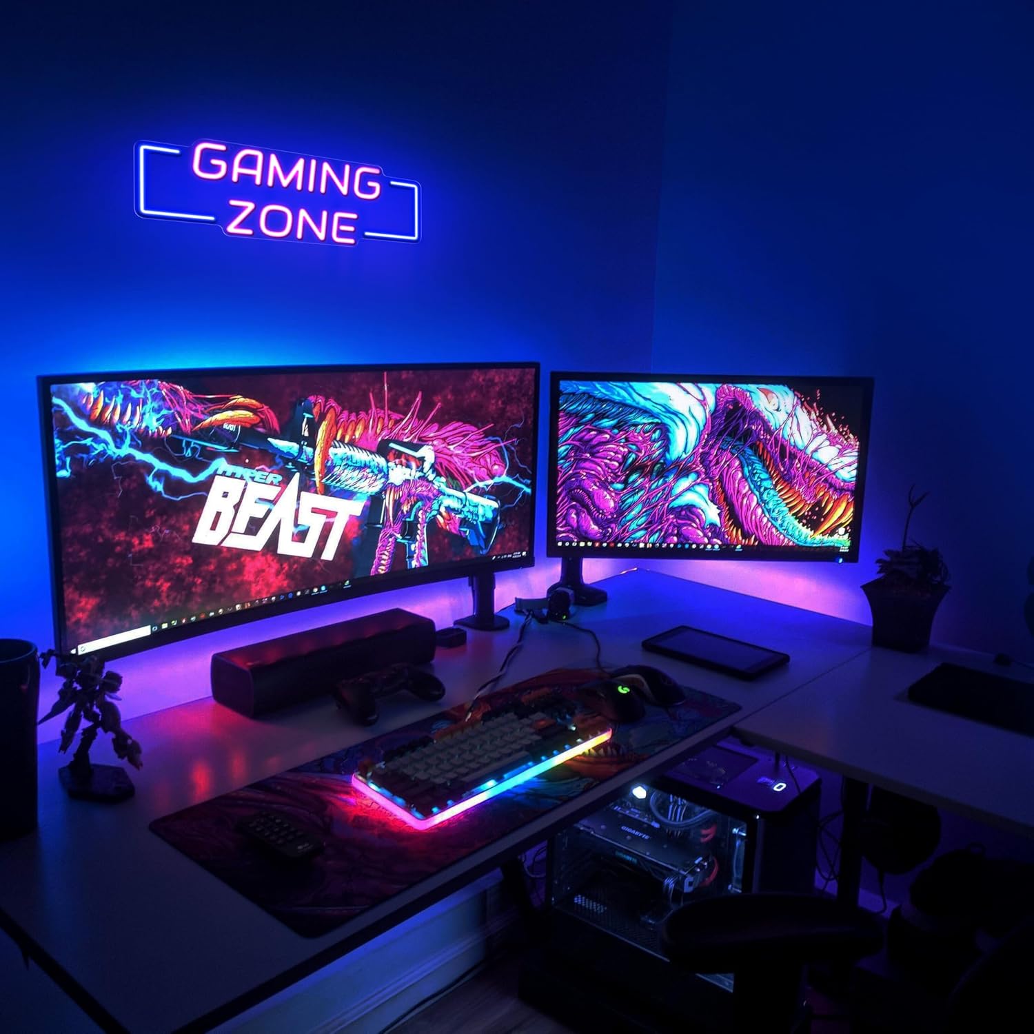 لافتة نيون لمنطقة الألعاب، إضا - مراجعة Esports Gaming Zone وسعره