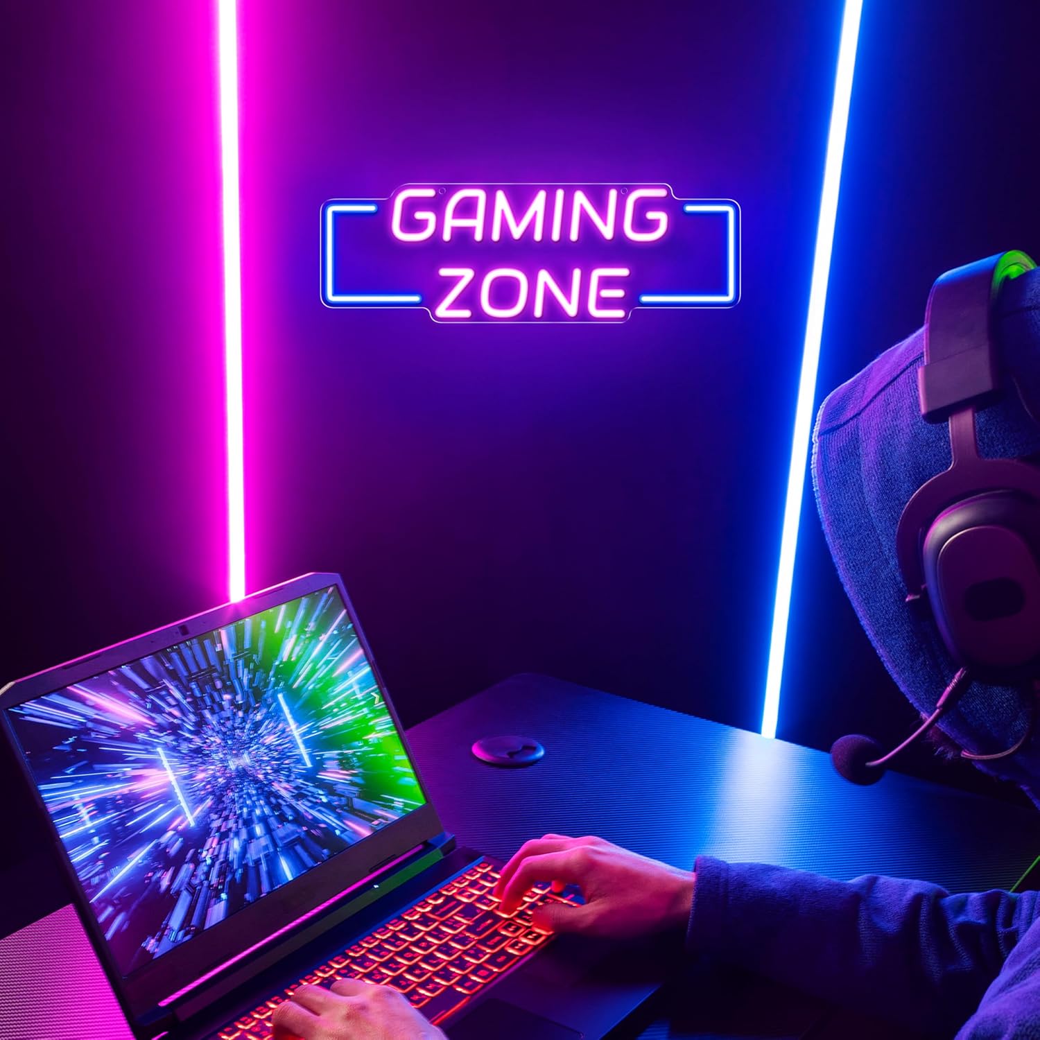 لافتة نيون لمنطقة الألعاب، إضا - مراجعة Esports Gaming Zone وسعره