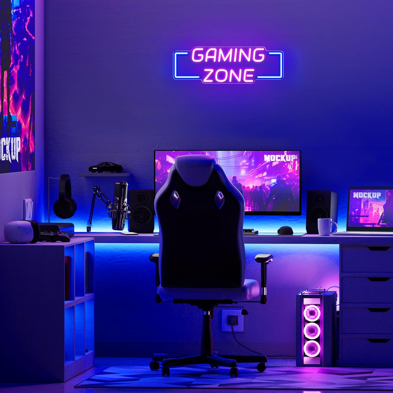 لافتة نيون لمنطقة الألعاب، إضا - مراجعة Esports Gaming Zone وسعره