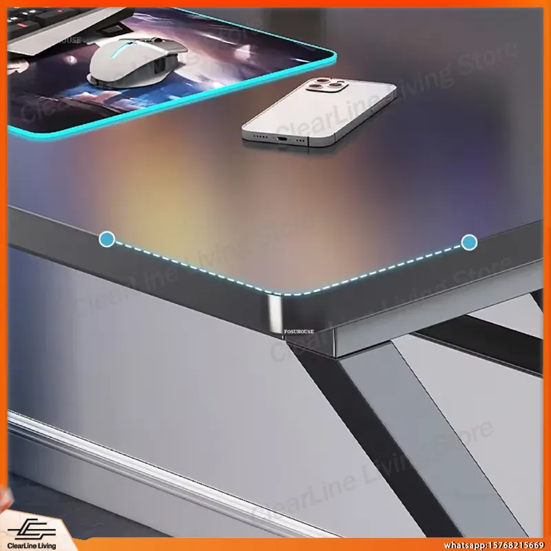 مكتب كمبيوتر مزدوج طويل للألعا - مراجعة Esports Gaming School وسعره